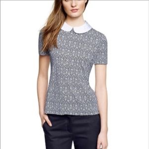 Tory Burch Merrit Blouse with Peter Pan Collar